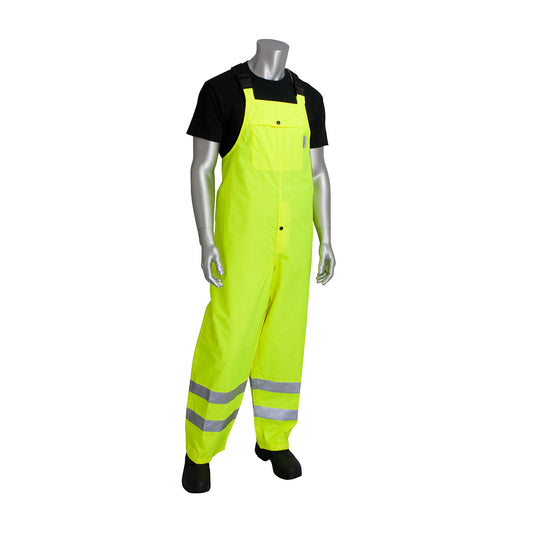 PIP 353-2001 Heavy-Duty Waterproof Breathable Bib Overall, lime, front