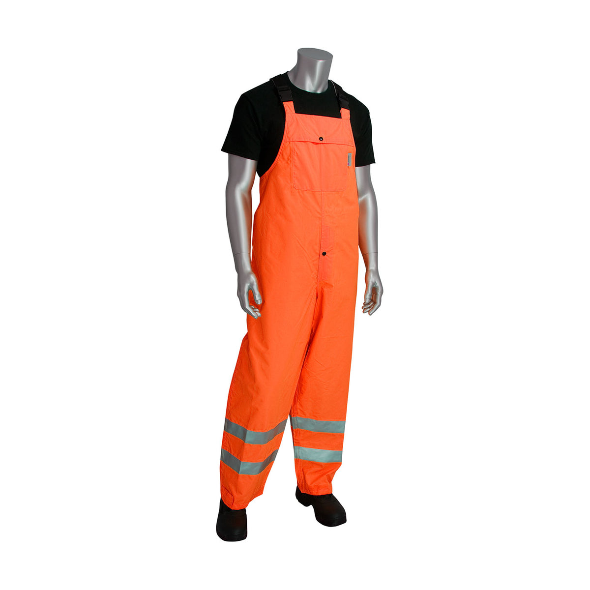 PIP 353-2001 Heavy-Duty Waterproof Breathable Bib Overall, orange, front