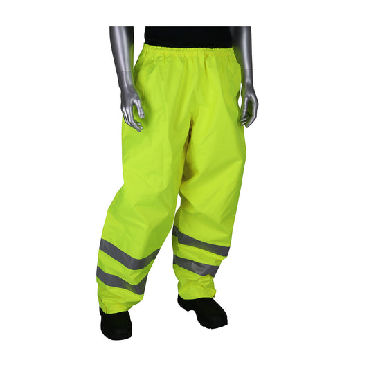353-2002 ANSI Class E Heavy-Duty Waterproof Breathable Pants - Lime