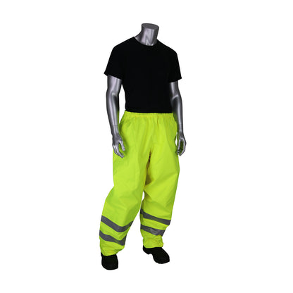 353-2002 ANSI Class E Heavy-Duty Waterproof Breathable Pants - Lime