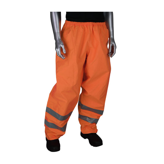 353-2002 ANSI Class E Heavy-Duty Waterproof Breathable Pants - Orange