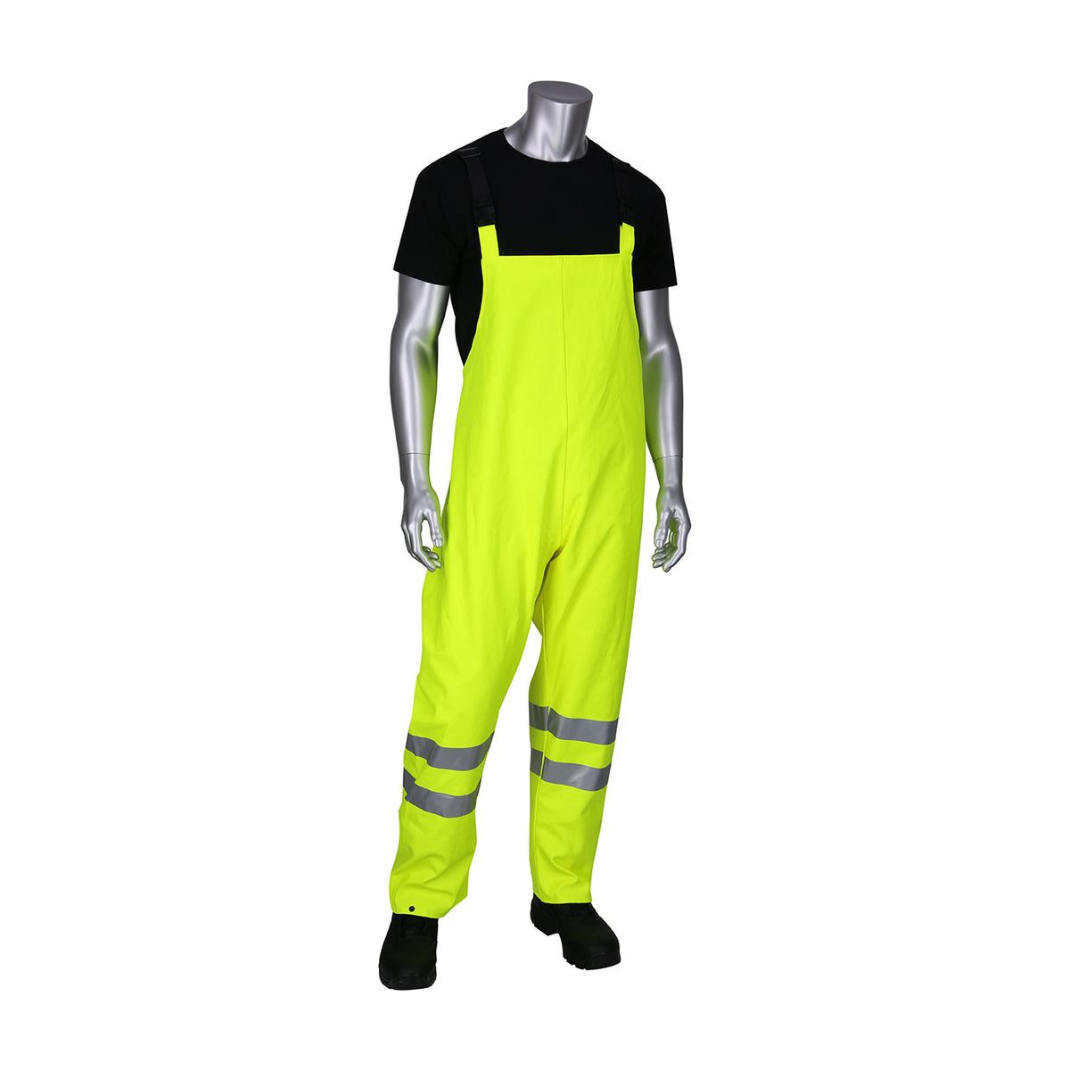 PIP 355-2501AR Class E AR/FR Waterproof Breathable Bib, Lime, front