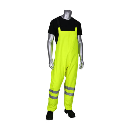 PIP 355-2501AR Class E AR/FR Waterproof Breathable Bib, Lime, front