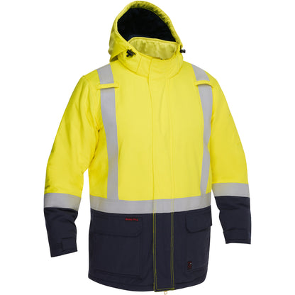 Bisley 385M8387H AR/FR Insulated Parka, Lime/Navy, back
