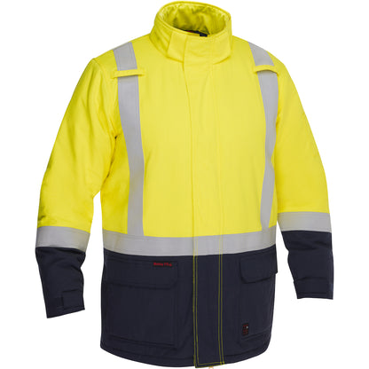 Bisley 385M8387H AR/FR Insulated Parka, Lime/Navy, detail 3