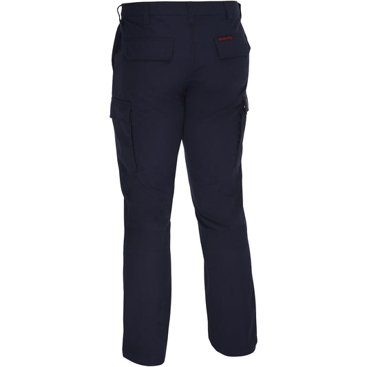 Bisley 385MFRCP Dual-Certified AR/FR Ripstop Industrial Cargo Pant - Industrial Wash Durable - 9.0 cal/cm², navy, back