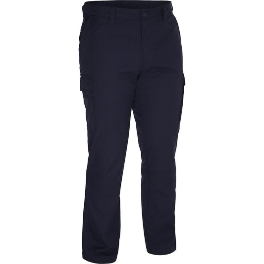 Bisley 385MFRCP Dual-Certified AR/FR Ripstop Industrial Cargo Pant - Industrial Wash Durable - 9.0 cal/cm², navy, front