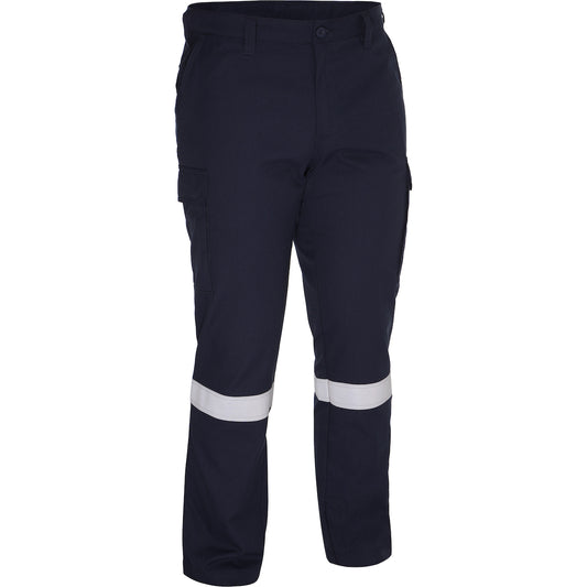 Bisley 385MFRCS Dual-Certified AR/FR Ripstop Industrial Taped Cargo Pant - Industrial Wash Durable - 9.0 cal/cm², navy, front