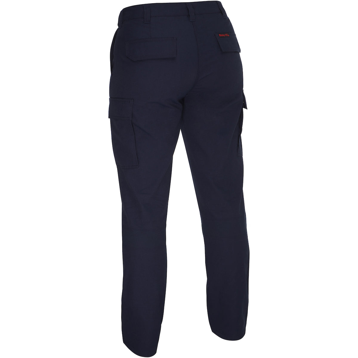 Bisley 385WFRCP Dual-Certified AR/FR Women's Ripstop Industrial Cargo Pant - Industrial Wash Durable - 9.0 cal/cm², navy, back