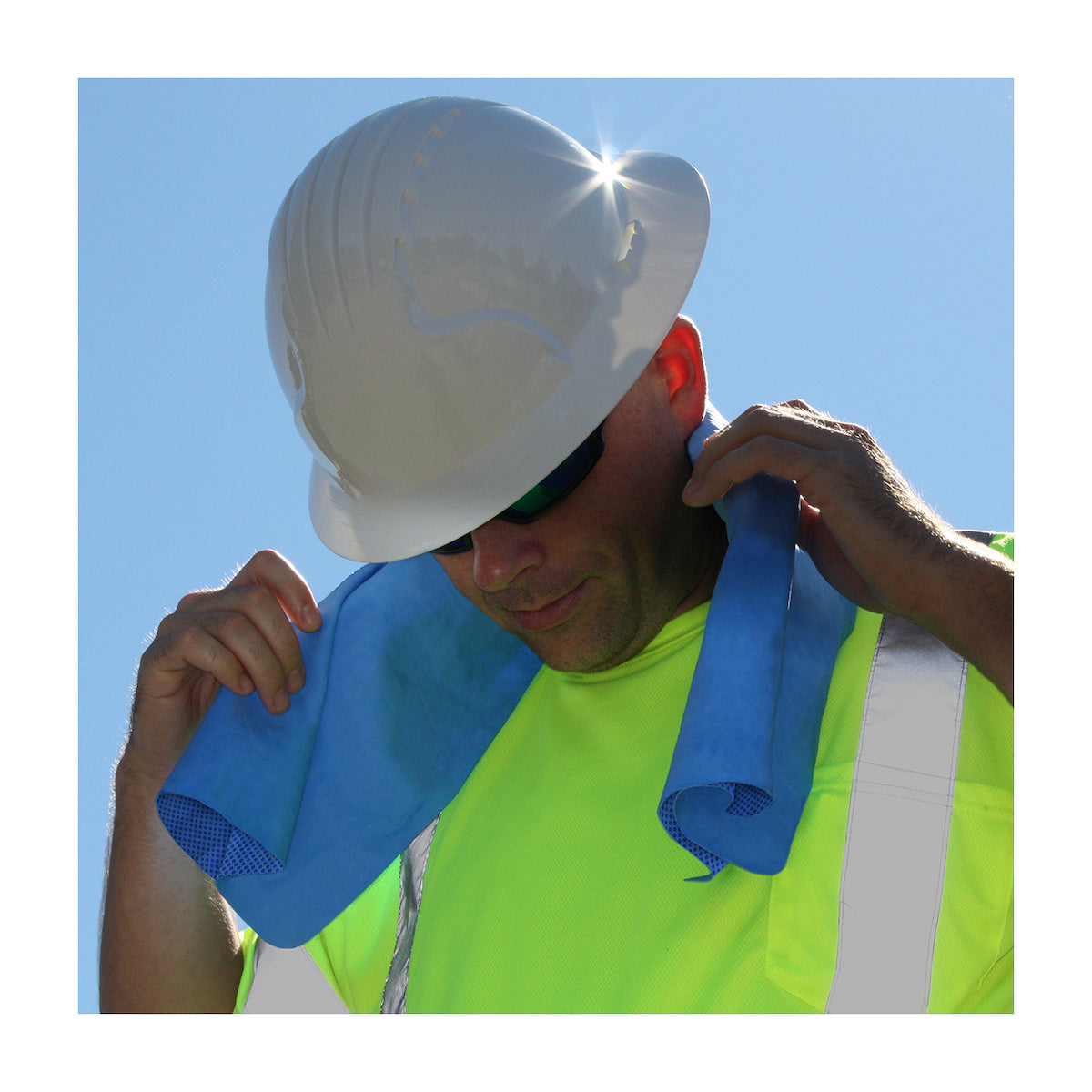 PIP 396-602 EZ-Cool PVA Cooling Towel worn - Blue