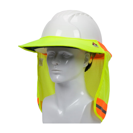 PIP 396-801FR FR Treated Hi-Vis Hard Hat Visor and Neck Shade - Lime