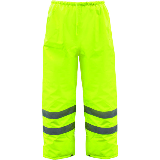 Boss 3NR4000 Class E Insulated Hi Vis Waterproof Pant, Lime, front