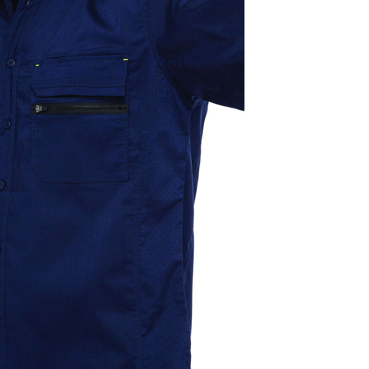 Bisley 400M6490 Long Sleeve Ripstop Work Shirt, Navy, sleeve detail