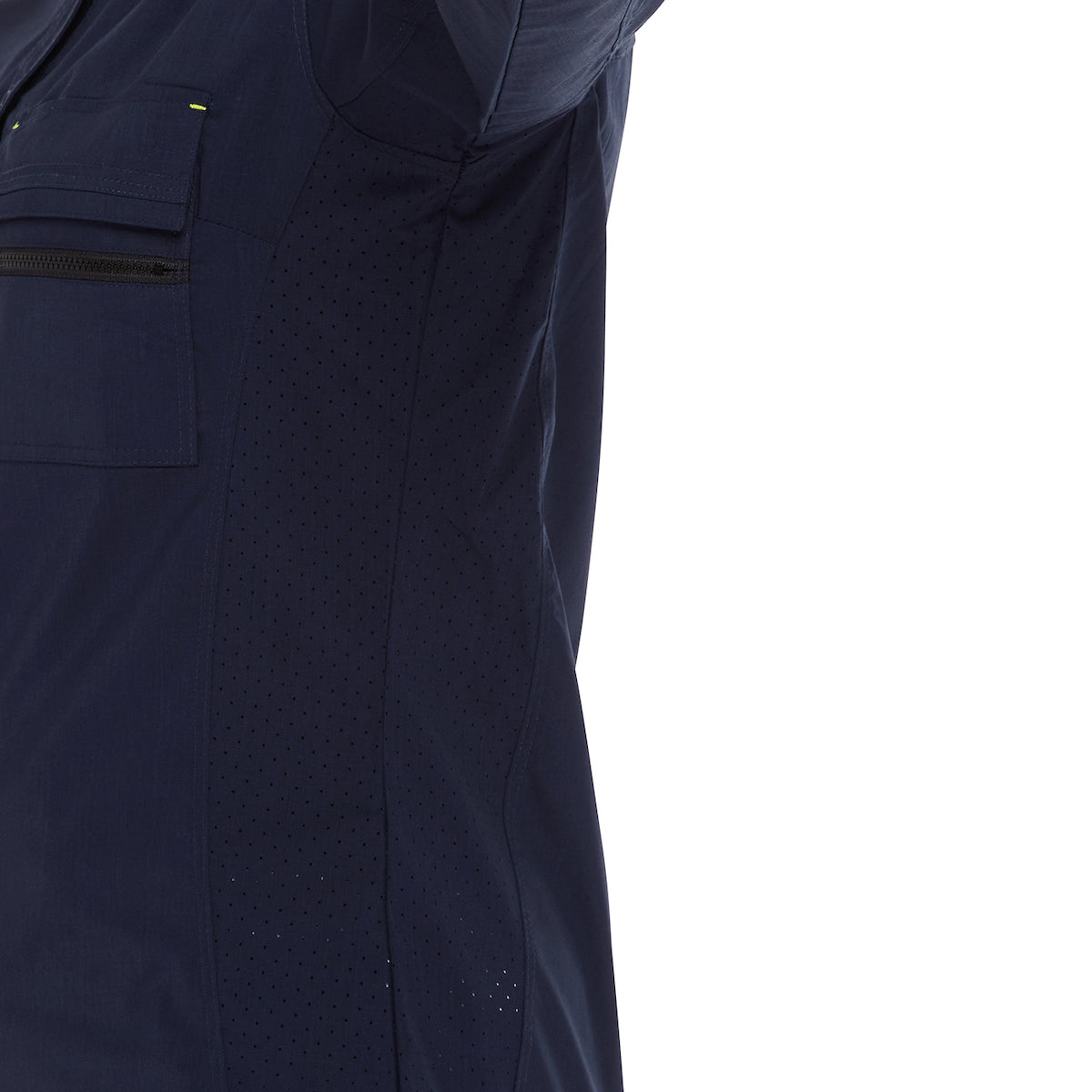 Bisley 400W6490 Women's Long Sleeve Ripstop Work Shirt, Navy, sleeve detail