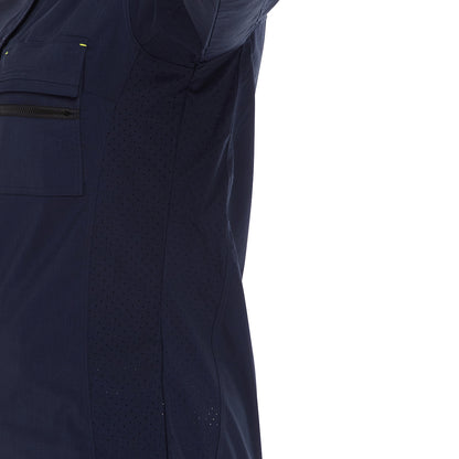 Bisley 400W6490 Women's Long Sleeve Ripstop Work Shirt, Navy, sleeve detail