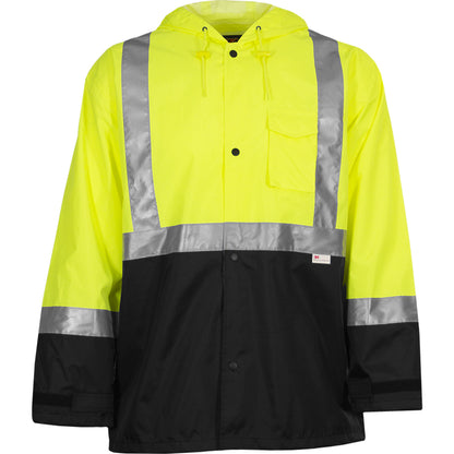 Reflective Apparel 403ET Waterproof Jacket, lime/black, front