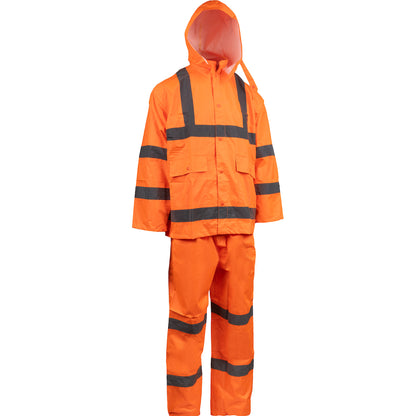 PIP 4033 Three-Piece Rainsuit, orange, front