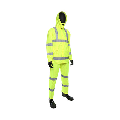 PIP 4033 Three-Piece Rainsuit, lime, front