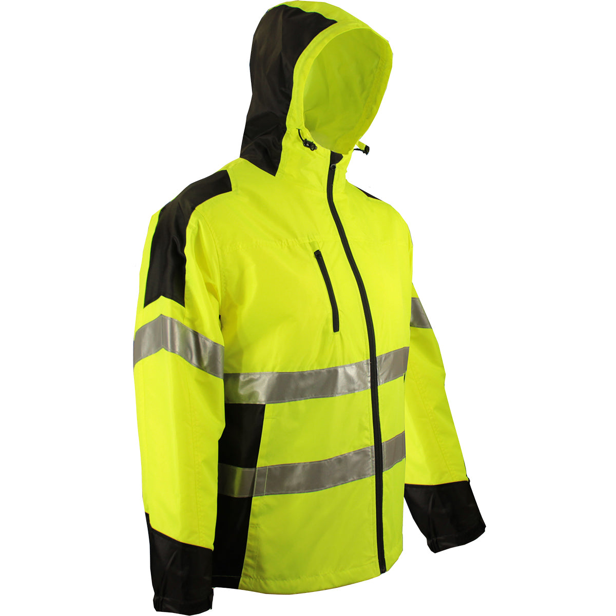 24-407GT ANSI Type R Class 2 Lined Windbreaker - Lime/Black - Side
