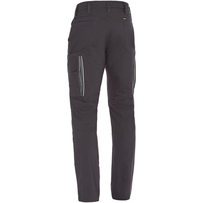 Bisley 411M6150 Stretch Ripstop Vented Work Pants, gray, back