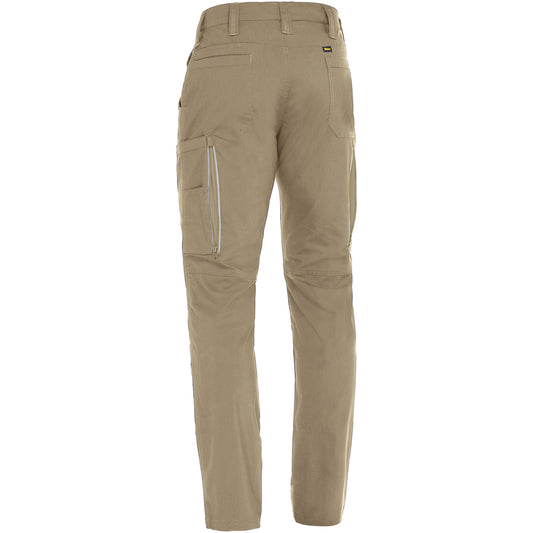 Bisley 411M6150 Stretch Ripstop Vented Work Pants, tan, back