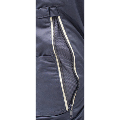 Bisley 411W6150 Women's Stretch Ripstop Vented Work Pants, navy, fabric close-up