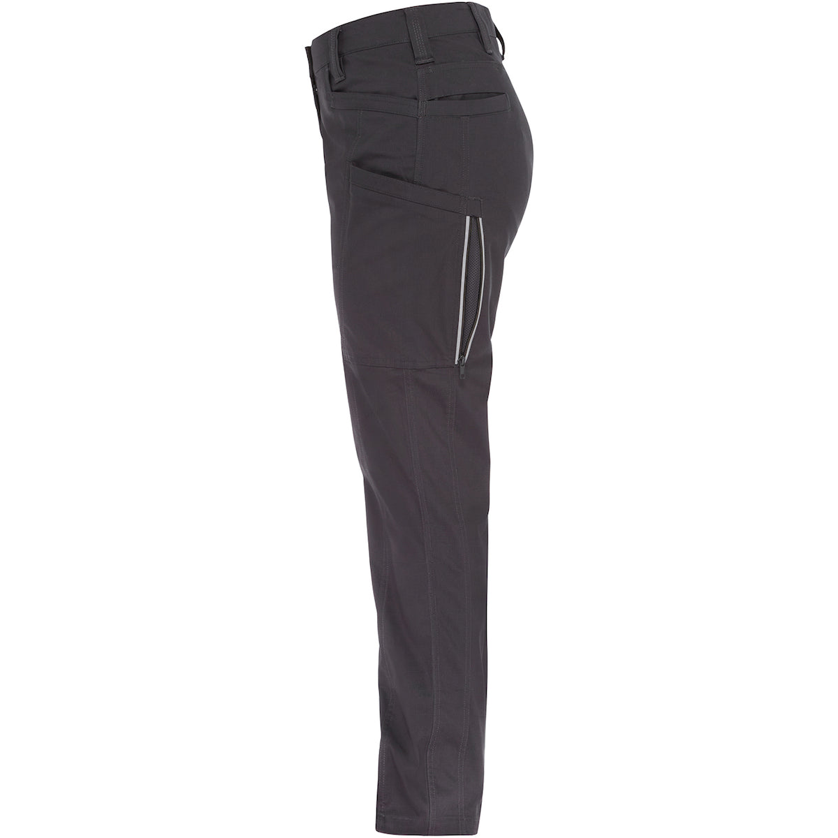 Bisley 411W6150 Women's Stretch Ripstop Vented Work Pants, gray, left side
