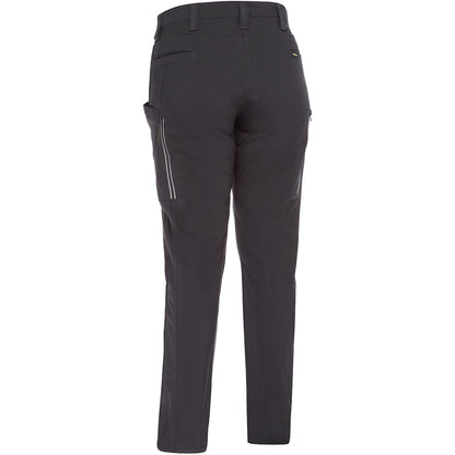 Bisley 411W6150 Women's Stretch Ripstop Vented Work Pants, gray, back, leg vents zipped