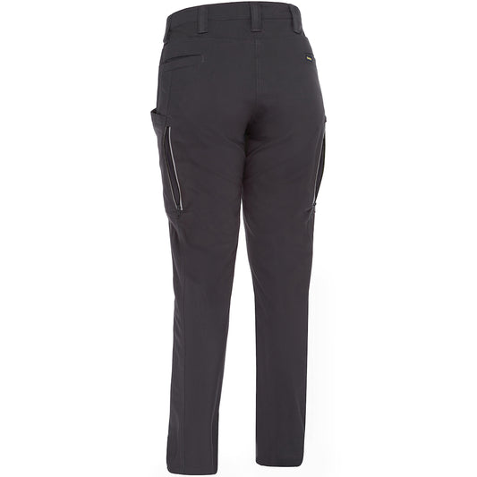 Bisley 411W6150 Women's Stretch Ripstop Vented Work Pants, gray, back