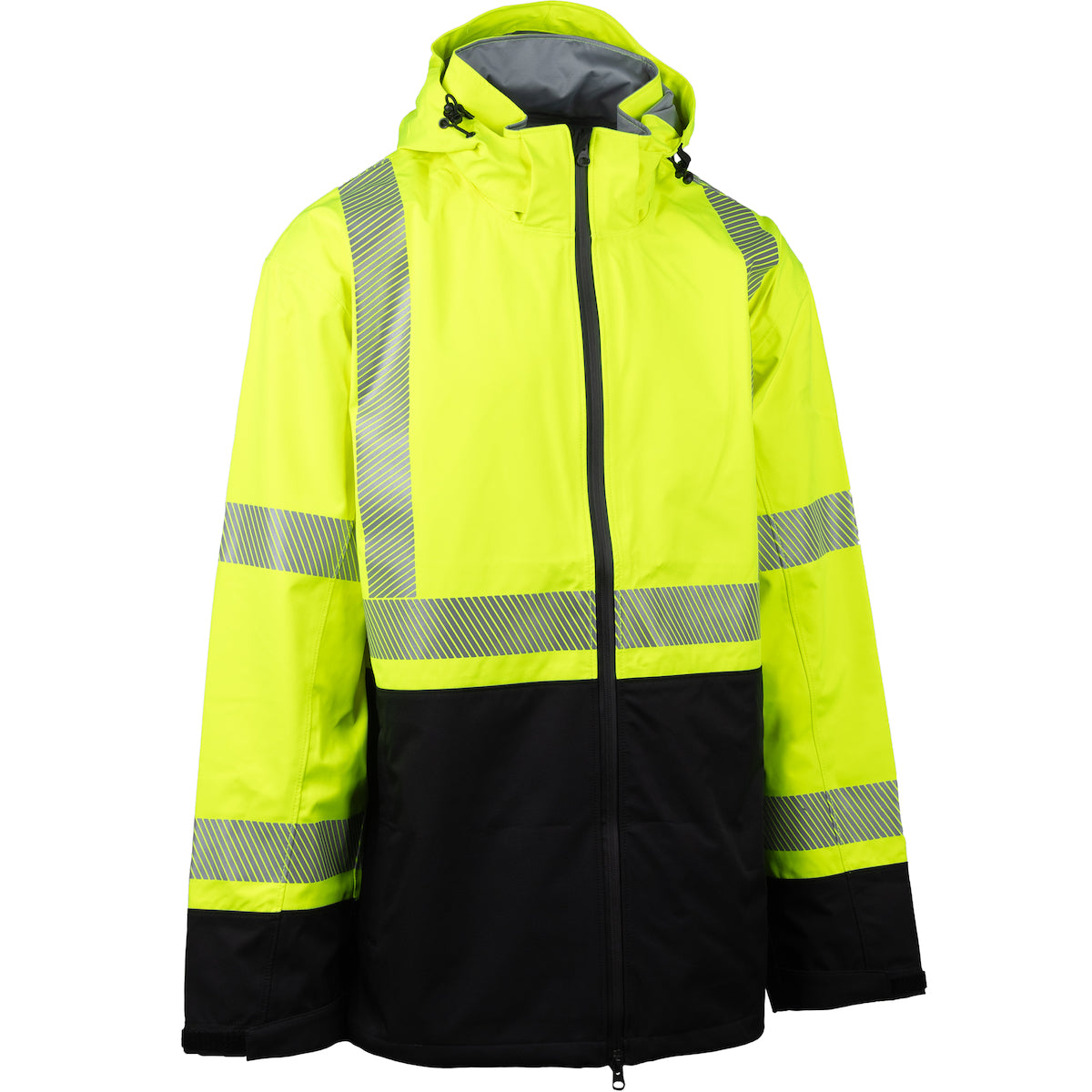 Reflective Apparel 422CT Waterproof Windbreaker, lime/black, front