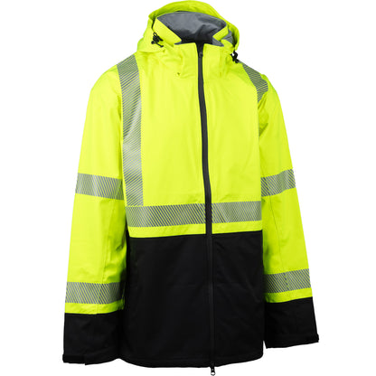 Reflective Apparel 422CT Waterproof Windbreaker, lime/black, front
