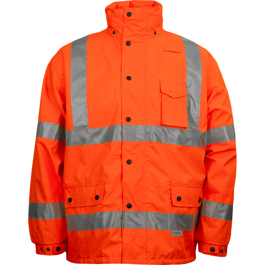 24-431ST Systems Gear ANSI Type R Class 3 Waterproof 3-Seasons Parka - Outer Shell - Orange - Front