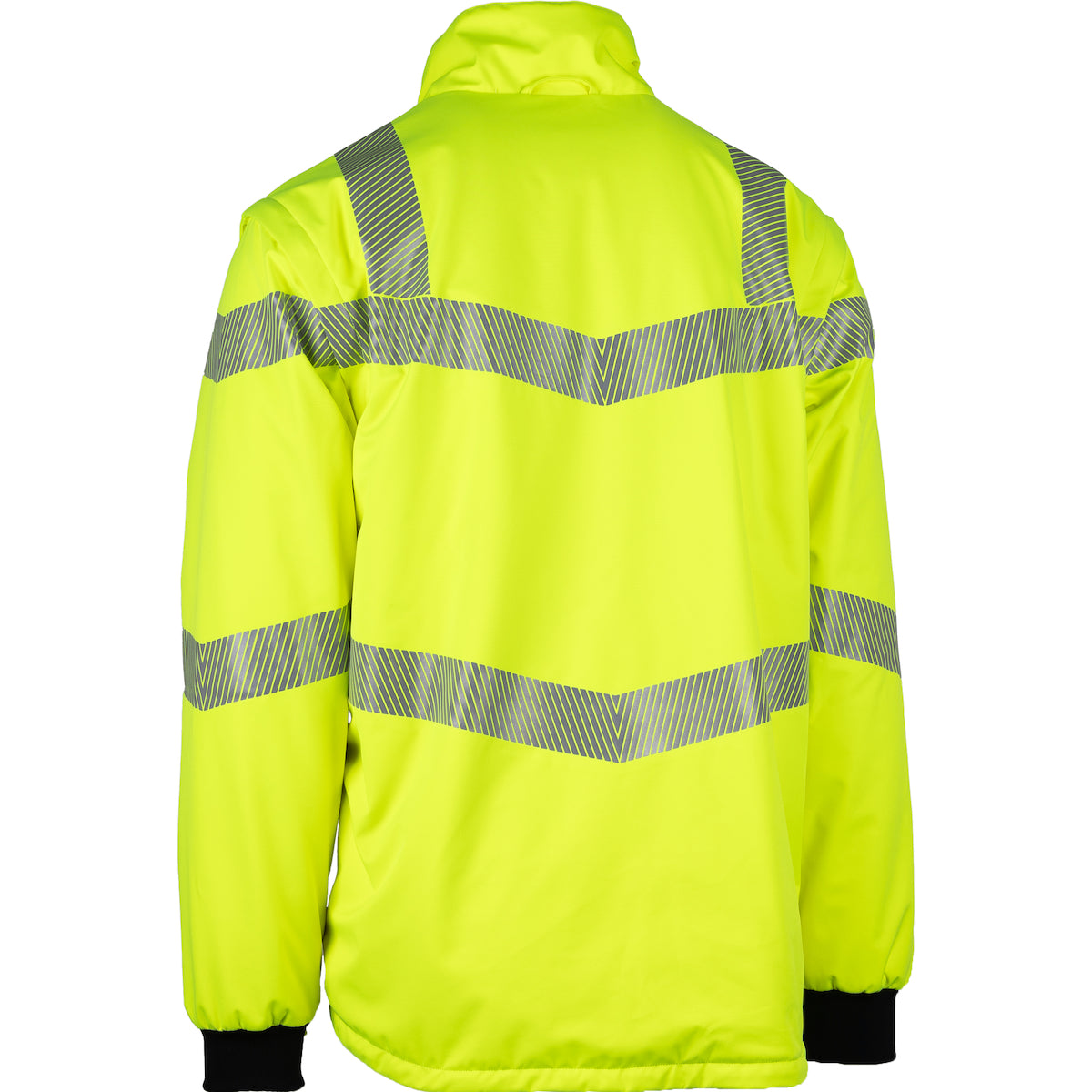 Reflective Apparel 432CT Waterproof and Windproof 3-in-1 Jacket, lime/black, detail