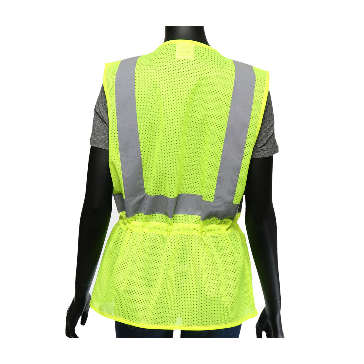 PIP 47207 Class 2 Women's Contoured Mesh Vest, Lime, detail