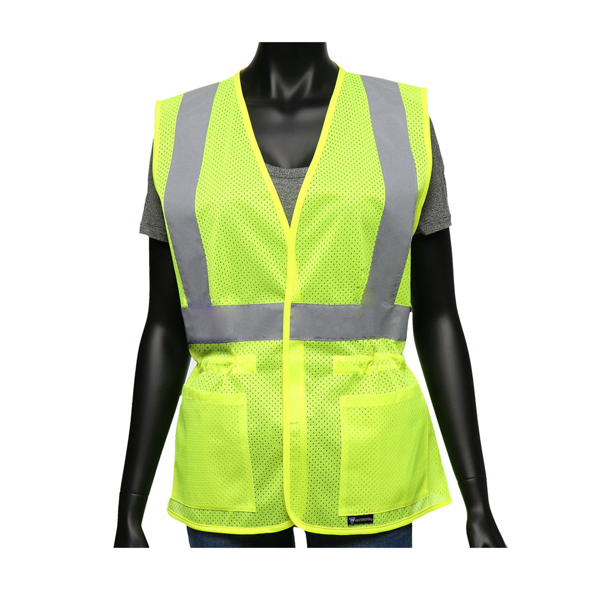 PIP 47207 Class 2 Women's Contoured Mesh Vest, Lime, front