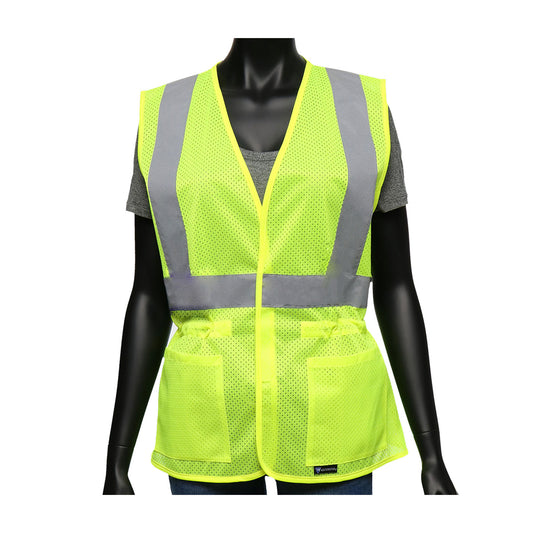 PIP 47207 Class 2 Women's Contoured Mesh Vest, Lime, front