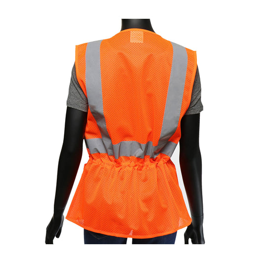 PIP 47208 Class 2 Women's Contoured Mesh Vest, Orange, detail