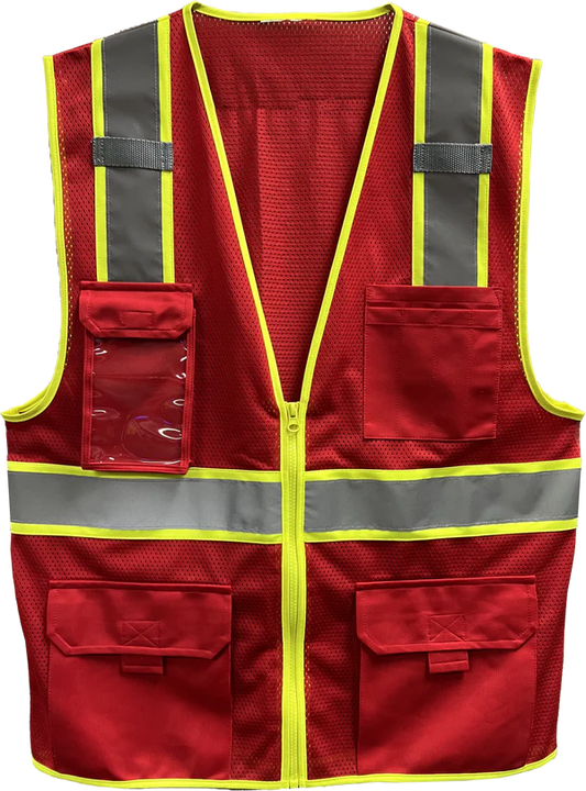 24-500GT Enhanced Visibility Two-Tone Five Pocket Mesh Vest