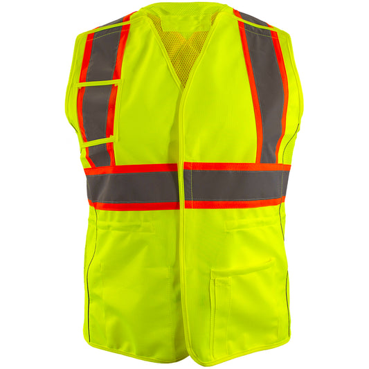 24-540GX ANSI Type R Class 2 Women's Breakaway Vest with X-Back - Lime - Front