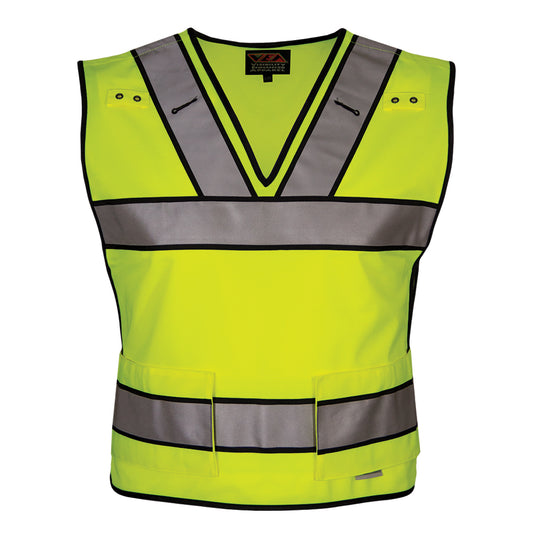 24-549ST ANSI Type P Class 2 Public Safety Breakaway Vest with V-Neck - Lime - Front