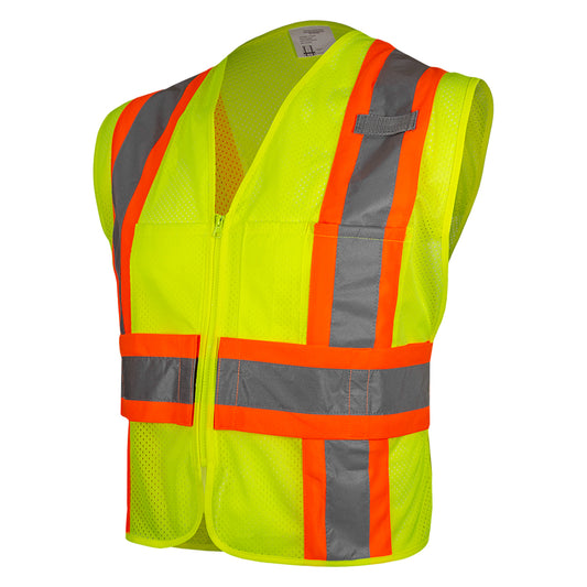 24-576ET ANSI Type R Class 2 Mesh Vest - Lime - 3/4 Left