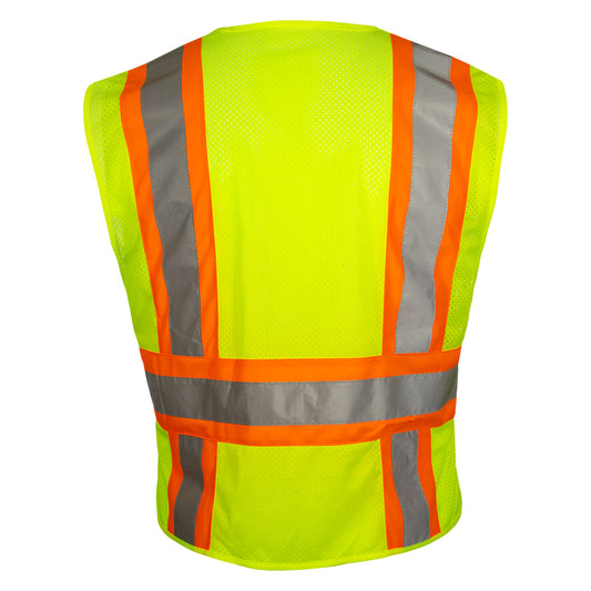 24-576ET ANSI Type R Class 2 Mesh Vest - Lime - Back