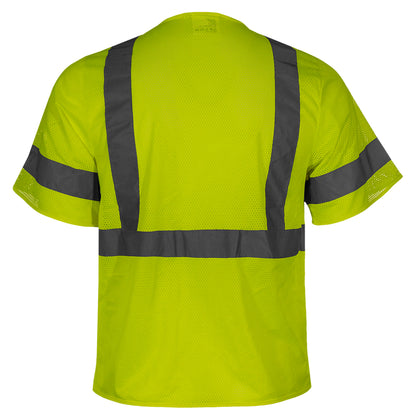 24-583ET ANSI Type R Class 3 Value Mesh Vest - Lime - Back