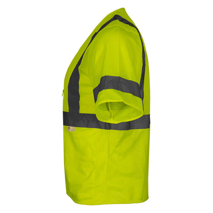 24-583ET ANSI Type R Class 3 Value Mesh Vest - Lime - Left Side