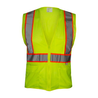 Reflective Apparel 586ET Value Mesh Vest, lime, front