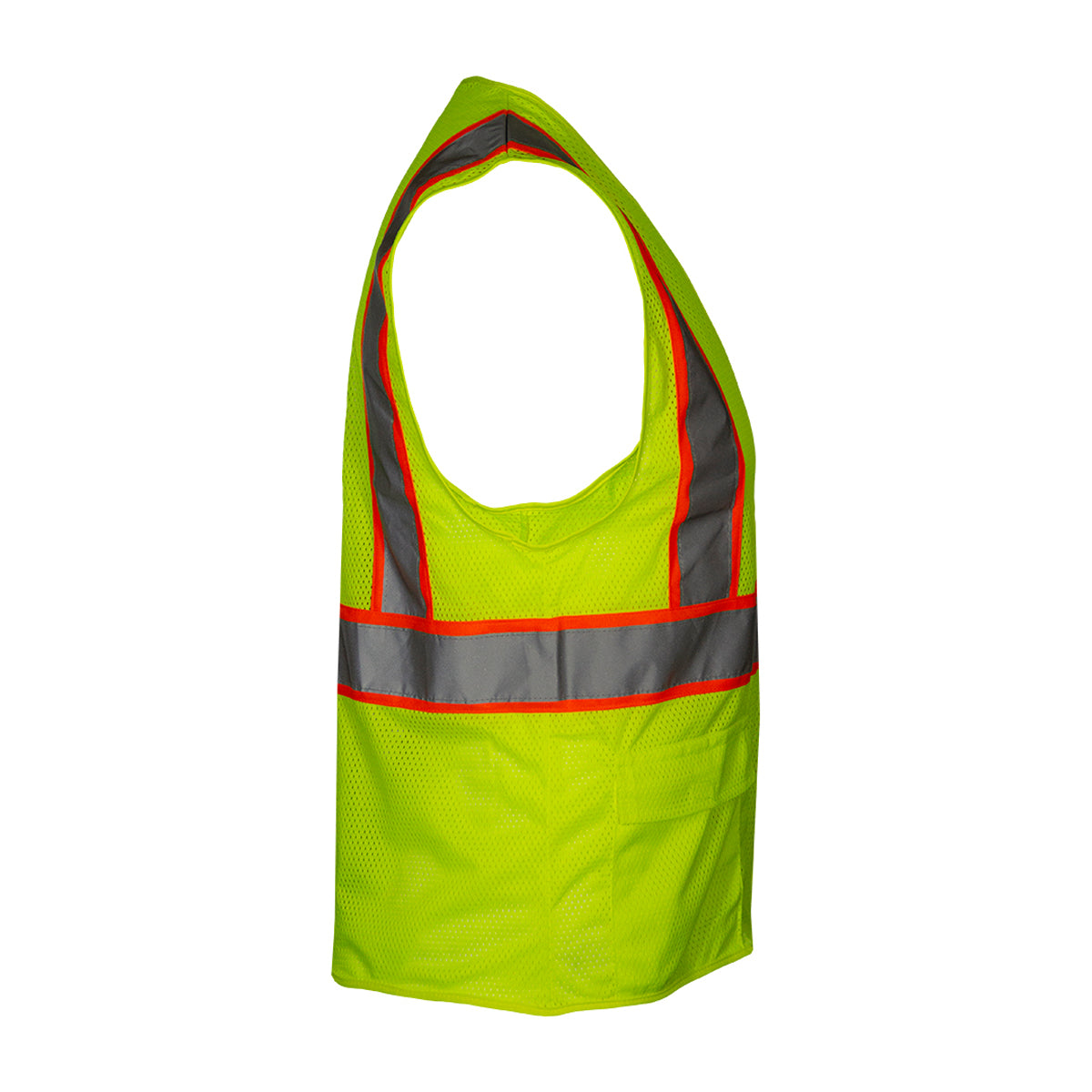 Reflective Apparel 586ET Value Mesh Vest, lime, right side