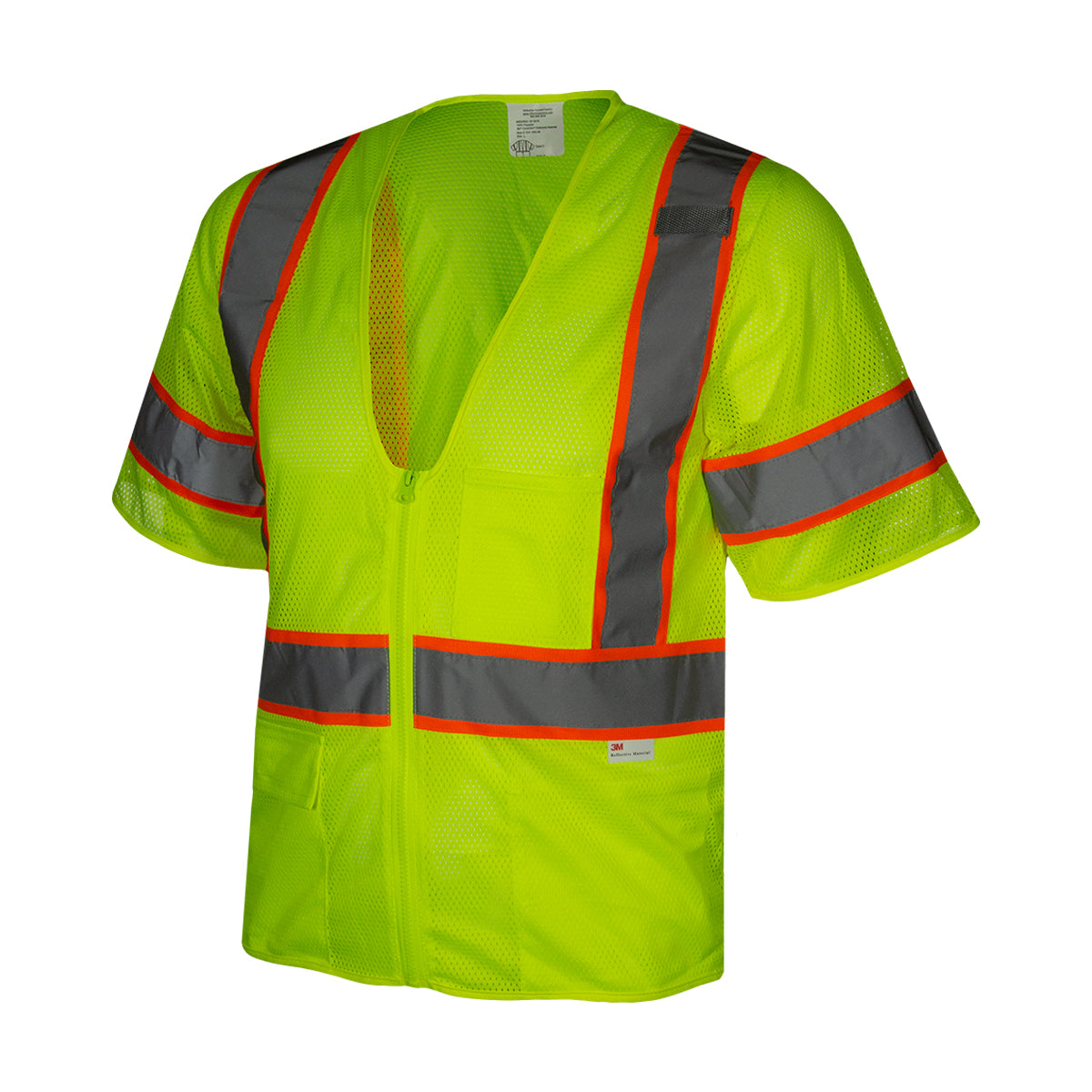 Reflective Apparel 588ET Value Mesh Vest, lime, 3/4 left