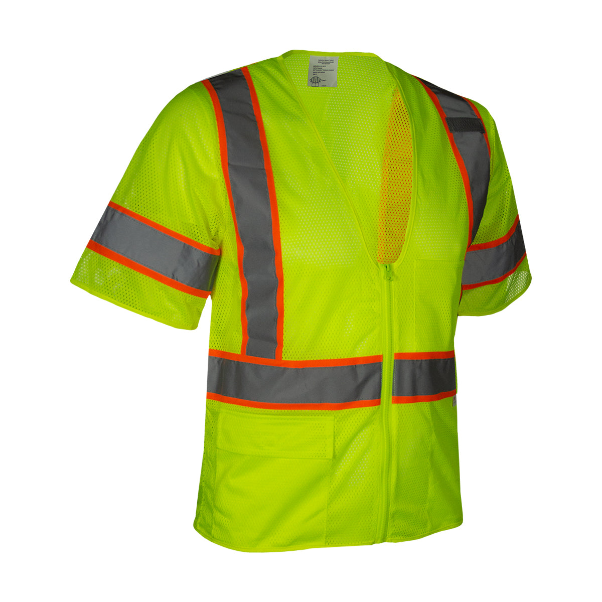Reflective Apparel 588ET Value Mesh Vest, lime, 3/4 right