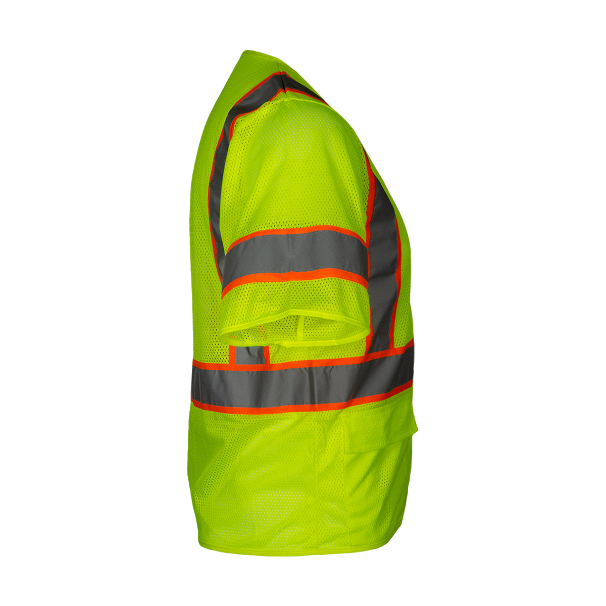 Reflective Apparel 588ET Value Mesh Vest, lime, right side