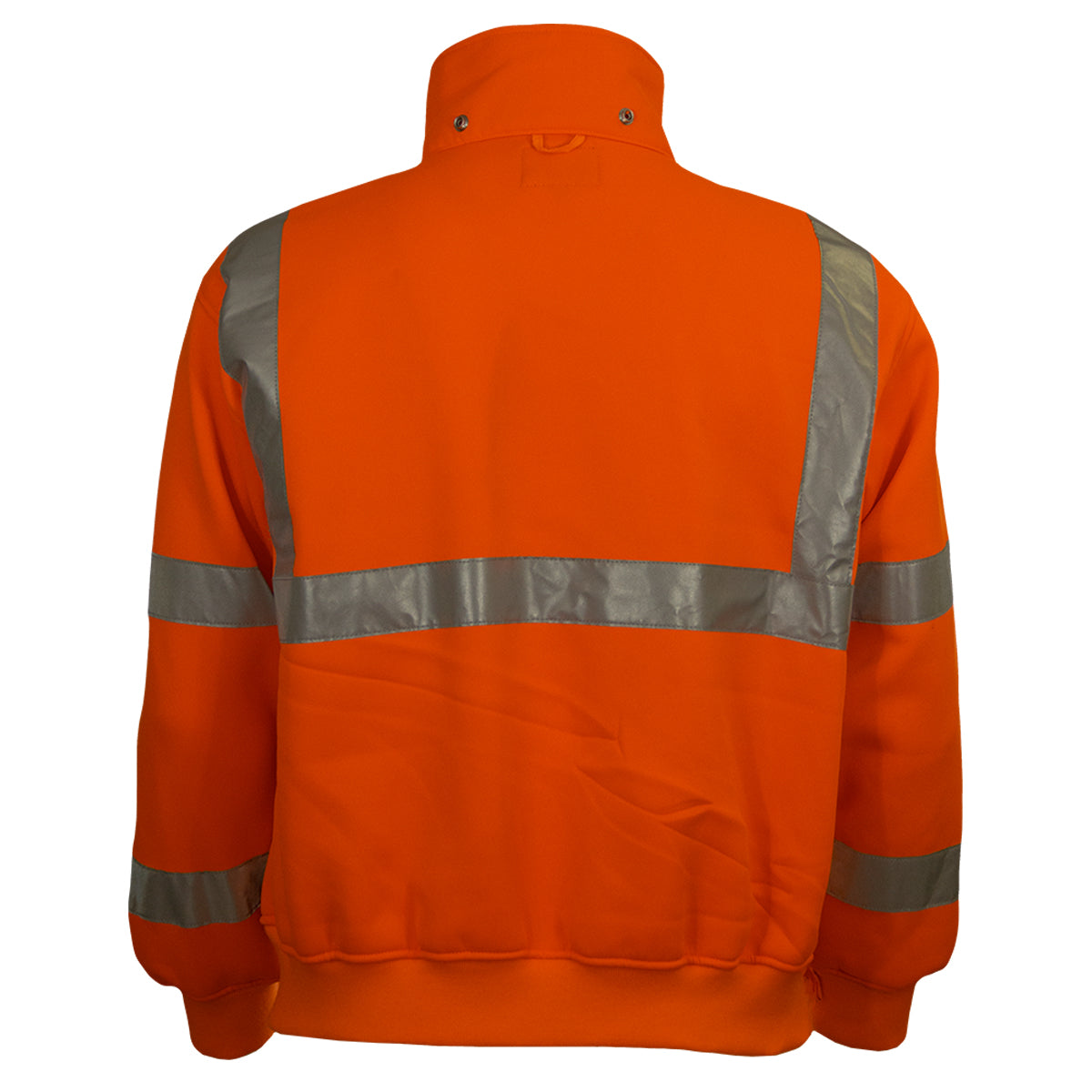Reflective Apparel 602ST Sweatshirt with Removable Hood, orange, back